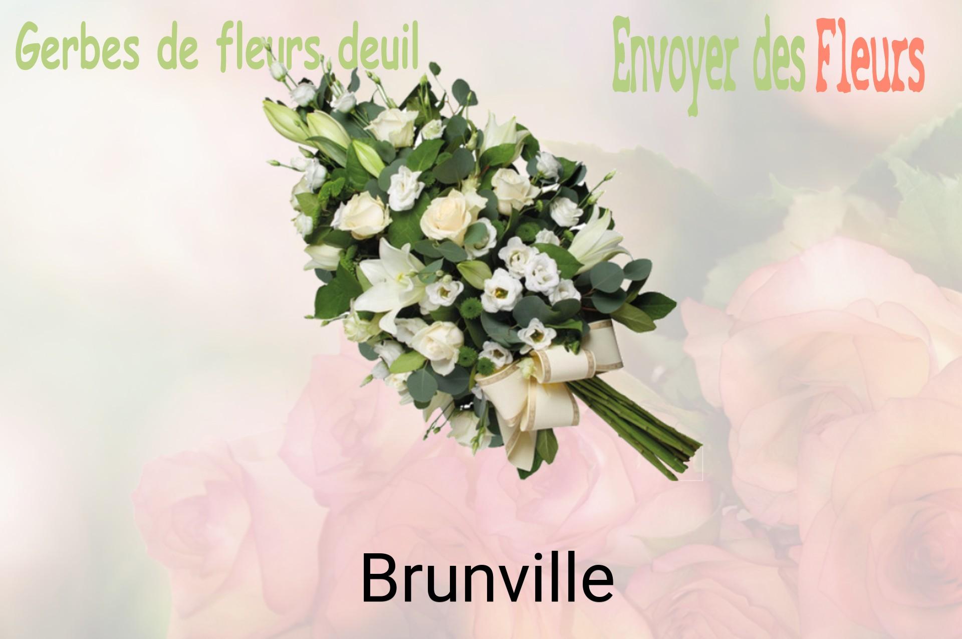 Gerbe de fleurs de deuil livrée à Brunville